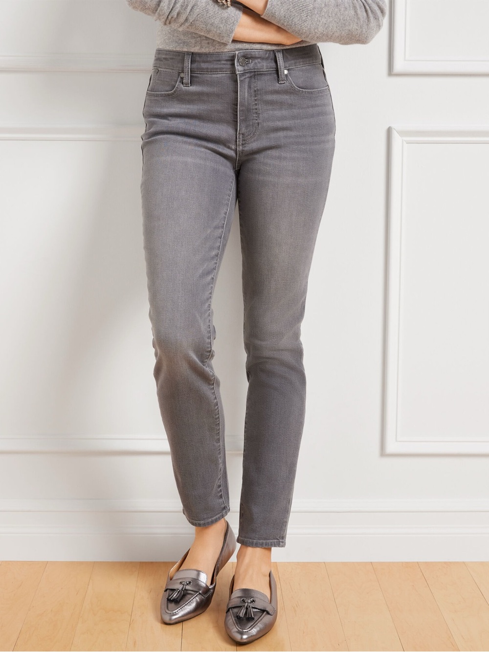 Talbots Grey Slim Ankle Jeans